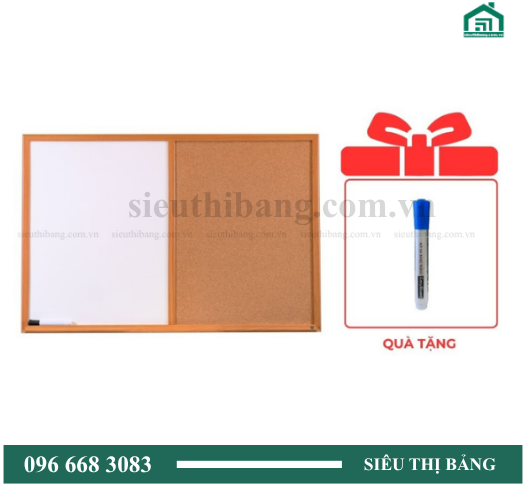 Bảng Combo Ghim Lie - Từ Trắng Khung gỗ