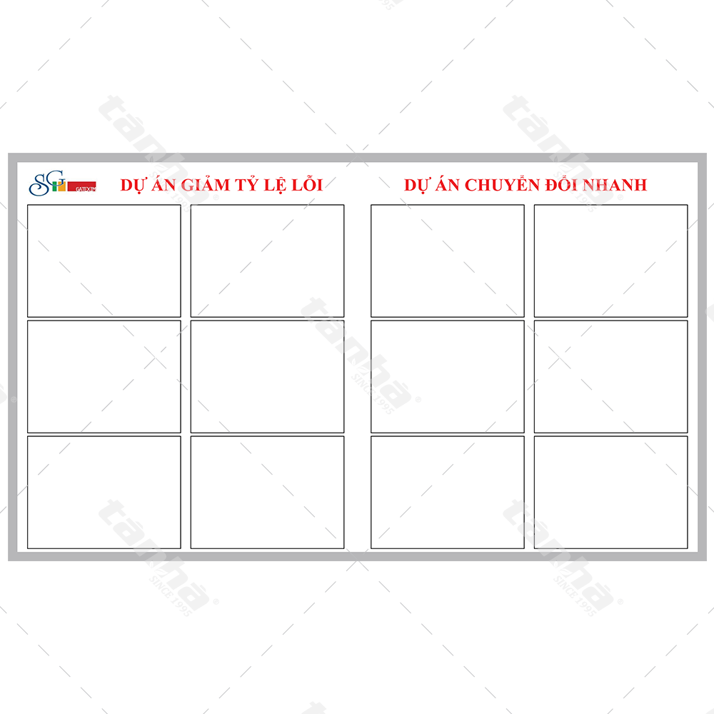 Bảng dán decal - Bảng thông tin theo dõi dự án