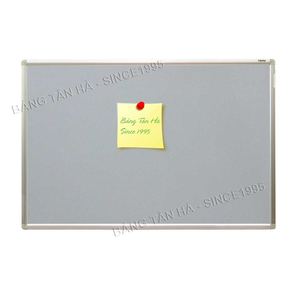 Bảng ghim nỉ màu ghi treo tường