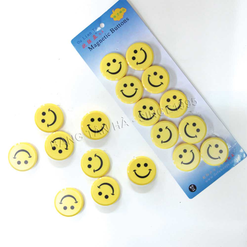 Nam châm viên 3 cm hình mặt cười