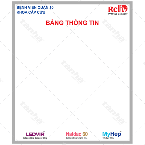 Bảng dán decal - Bảng thông tin khoa cấp cứu