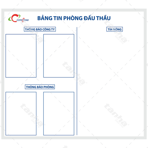 Bảng dán decal - Bảng thông tin phòng đấu thầu