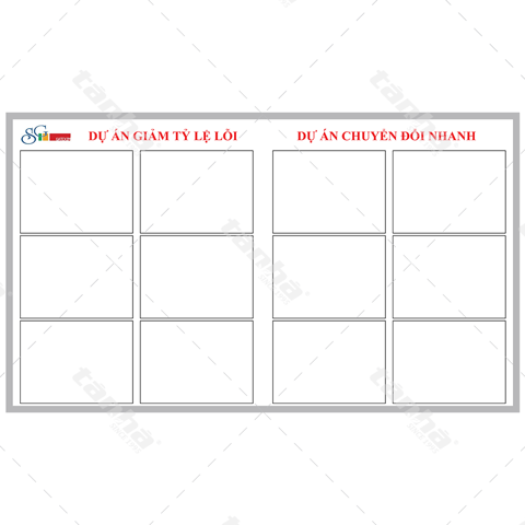 Bảng dán decal - Bảng thông tin theo dõi dự án