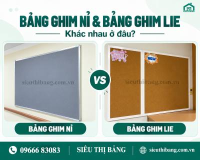 Bảng ghim nỉ và bảng ghim lie: khác nhau ở đâu?