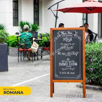 BẢNG MENU ĐỨNG  HAI MẶT ROMANA