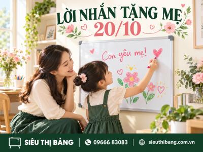 Cùng bé làm góc lời nhắn tặng mẹ ngày 20/10 trên bảng viết