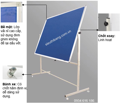 BẢNG GHIM NỈ 2 MẶT