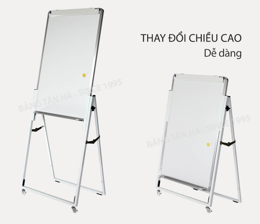 bảng flipchart dễ dàng thay đổi chiều cao