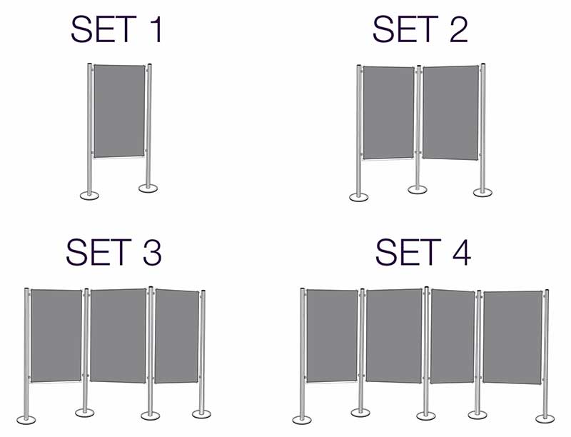 Set vách ngăn lửng mezza