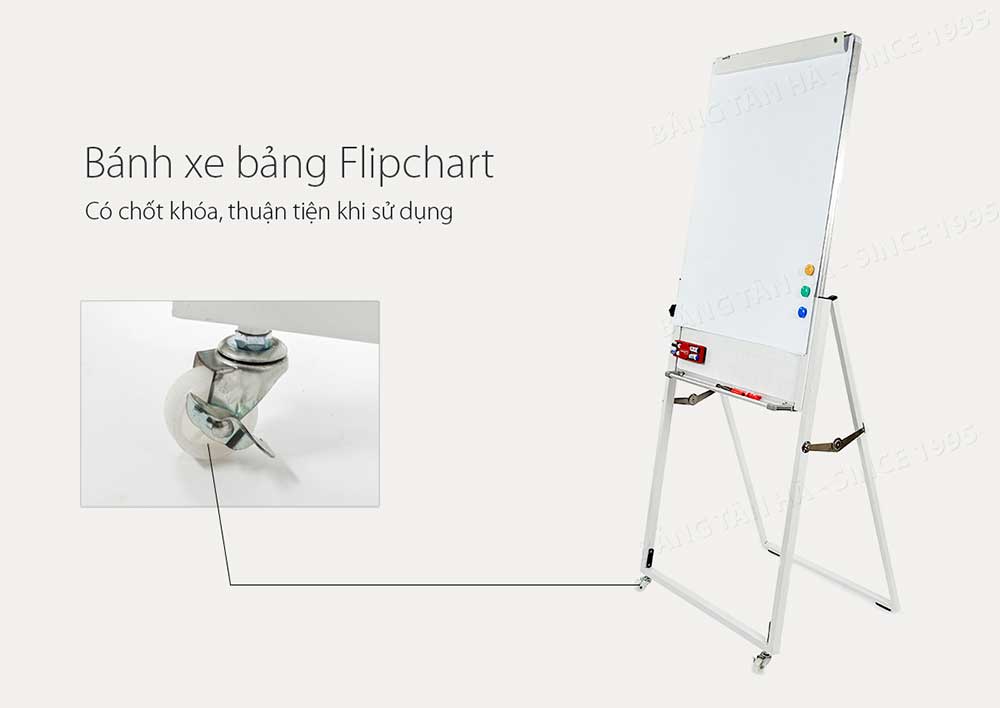 Bảng Flipchart Bánh xe dễ dàng di chuyển